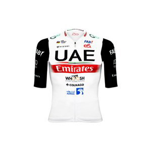 PISSEI Cyklistický dres s krátkým rukávem - UAE TEAM EMIRATES OFFICIAL 2024 - bílá/červená/černá 3XL
