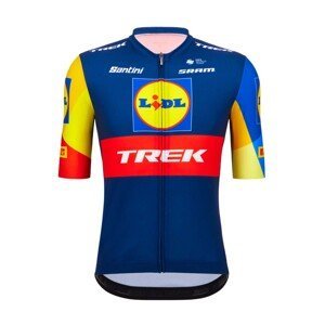 SANTINI Cyklistický dres s krátkým rukávem - LIDL TREK 2024 - modrá 3XL