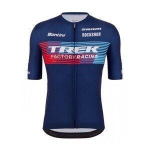 SANTINI Cyklistický dres s krátkým rukávem - TREK 2023 FACTORY RACING - modrá M