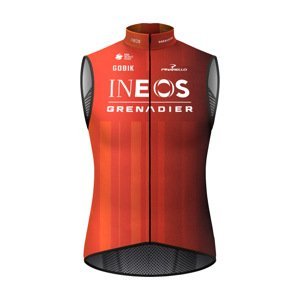 GOBIK Cyklistická vesta - PLUS 2.0 INEOS GRENADIERS 2024 - červená/oranžová XL
