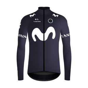 GOBIK Cyklistická zateplená bunda - ENVY MOVISTAR TEAM 2024 - modrá/bílá