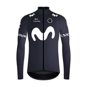 GOBIK Cyklistická zateplená bunda - ENVY MOVISTAR TEAM 2024 - modrá/bílá M