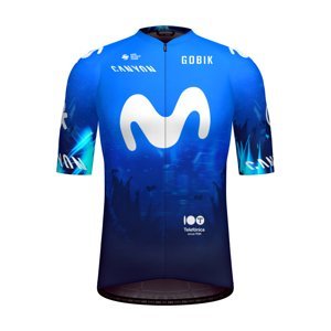 GOBIK Cyklistický dres s krátkým rukávem - ODYSSEY MOVISTAR TEAM 2024 - modrá/bílá M