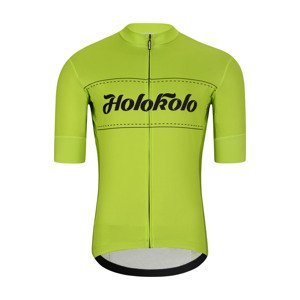 HOLOKOLO Cyklistický dres s krátkým rukávem - GEAR UP - žlutá
