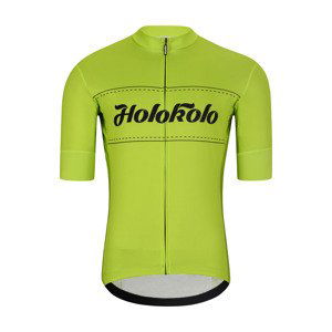 HOLOKOLO Cyklistický dres s krátkým rukávem - GEAR UP - žlutá 6XL