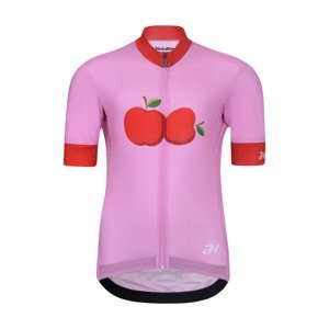 HOLOKOLO Cyklistický dres s krátkým rukávem - FRUIT - růžová M-145cm