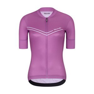 Cyklistický dres s krátkým rukávem - LEVEL UP - fialová L