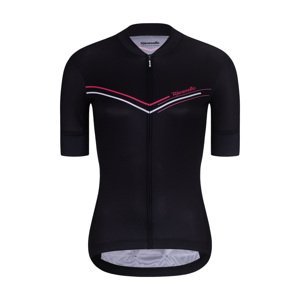 Cyklistický dres s krátkým rukávem - LEVEL UP - černá S