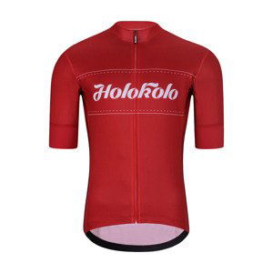 HOLOKOLO Cyklistický dres s krátkým rukávem - GEAR UP - červená L