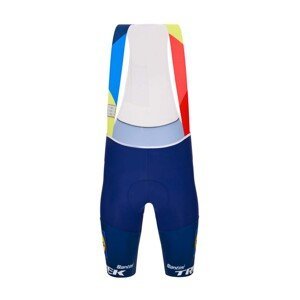 SANTINI Cyklistické kalhoty krátké s laclem - LIDL TREK 2024 TEAM ORIGINAL - modrá/červená 4XL