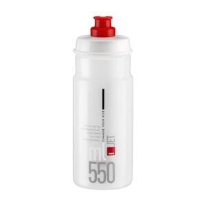 ELITE Cyklistická láhev na vodu -  JET 550 - transparentní/červená