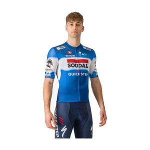 CASTELLI Cyklistický dres s krátkým rukávem - SOUDAL QUICK-STEP 2024 COMPETIZIONE 3 - modrá/bílá/červená 2XL
