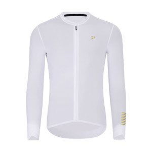 HOLOKOLO Cyklistický dres s dlouhým rukávem letní - VICTORIOUS GOLD ELITE - bílá 4XL