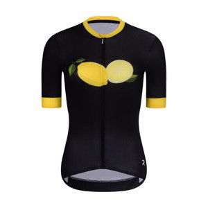 RIVANELLE BY HOLOKOLO Cyklistický dres s krátkým rukávem - FRUIT LADY - černá/žlutá 2XL