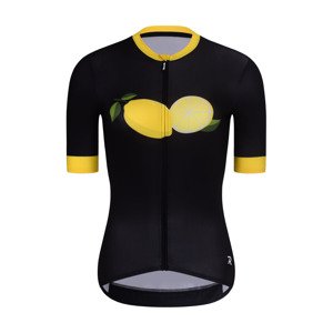 RIVANELLE BY HOLOKOLO Cyklistický dres s krátkým rukávem - FRUIT LADY - černá/žlutá L