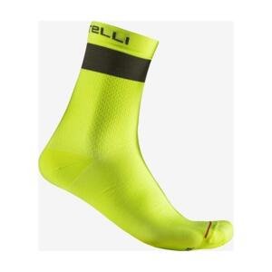 CASTELLI Cyklistické ponožky klasické - PROLOGO LITE 15 - žlutá S-M