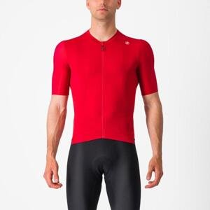 CASTELLI Cyklistický dres s krátkým rukávem - ESPRESSO - červená L