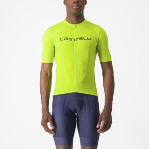 CASTELLI Cyklistický dres s krátkým rukávem - PROLOGO LITE - žlutá XL