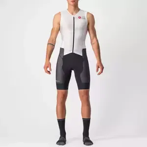 CASTELLI Cyklistická kombinéza - SANREMO 2 TRI - bílá/černá 3XL