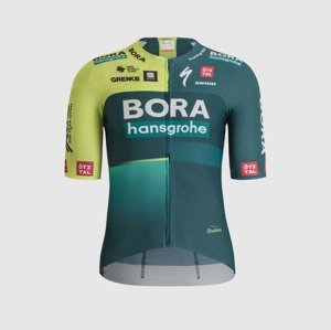 SPORTFUL Cyklistický dres s krátkým rukávem - BORA HANSGROHE 2024 - zelená/světle zelená M