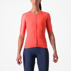 CASTELLI Cyklistický dres s krátkým rukávem - AERO PRO 7.0 W - oranžová XS