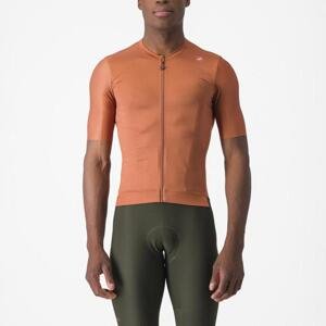 CASTELLI Cyklistický dres s krátkým rukávem - ESPRESSO - oranžová 3XL