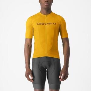 CASTELLI Cyklistický dres s krátkým rukávem - PROLOGO LITE - žlutá XS
