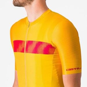 CASTELLI Cyklistický dres s krátkým rukávem - UNLIMITED ENDURANCE - žlutá L