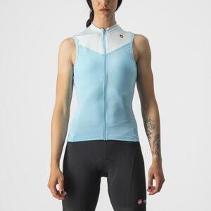 CASTELLI Cyklistický dres bez rukávů - SOLARIS - světle modrá L