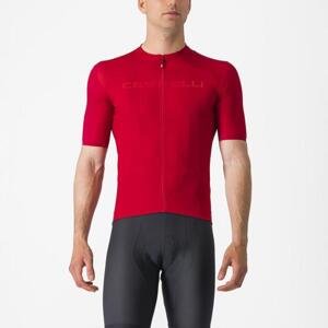 CASTELLI Cyklistický dres s krátkým rukávem - červená M