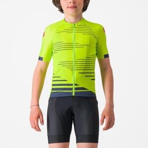 CASTELLI Cyklistický dres s krátkým rukávem - AERO KID - žlutá 6Y