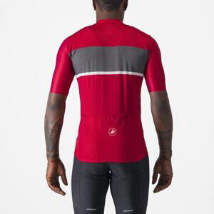 CASTELLI Cyklistický dres s krátkým rukávem - TRADIZIONE - červená XS