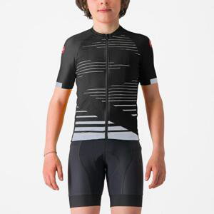 CASTELLI Cyklistický dres s krátkým rukávem - AERO KID - antracitová 10Y