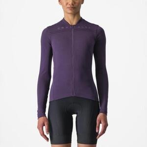 CASTELLI Cyklistický dres s dlouhým rukávem letní - ANIMA 4 - fialová L