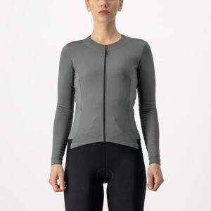 CASTELLI Cyklistický dres s dlouhým rukávem zimní - FLY LS W - šedá