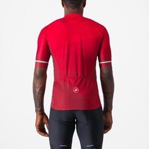 CASTELLI Cyklistický dres s krátkým rukávem - ORIZZONTE - červená XS