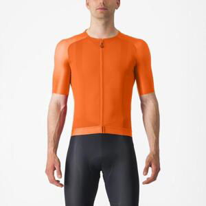 CASTELLI Cyklistický dres s krátkým rukávem - AERO RACE 7.0 - oranžová S