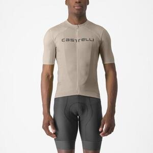 CASTELLI Cyklistický dres s krátkým rukávem - PROLOGO LITE - béžová XS