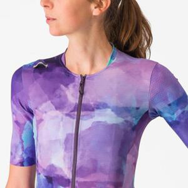 CASTELLI Cyklistický dres s krátkým rukávem - UNLIMITED PRO W - fialová L
