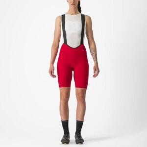 CASTELLI Cyklistické kalhoty krátké s laclem - ESPRESSO W DT - červená XS