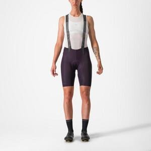 CASTELLI Cyklistické kalhoty krátké s laclem - FREE AERO RC W - fialová S