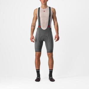 CASTELLI Cyklistické kalhoty krátké s laclem - COMPETIZIONE - šedá M