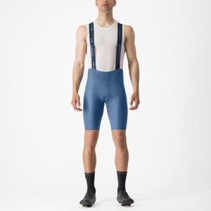 CASTELLI Cyklistické kalhoty krátké s laclem - ESPRESSO - modrá S
