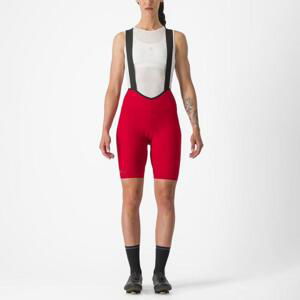 CASTELLI Cyklistické kalhoty krátké s laclem - ESPRESSO W DT - červená XL