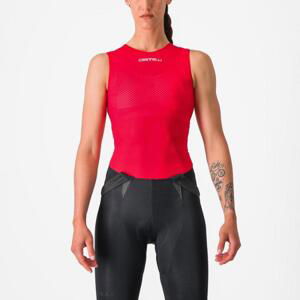 CASTELLI Cyklistické triko bez rukávů - PRO MESH W - červená XS