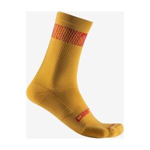 CASTELLI Cyklistické ponožky klasické - UNLIMITED 18 - žlutá 44-47