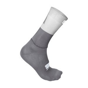 SPORTFUL Cyklistické ponožky klasické - PRO LIGHT - šedá/bílá