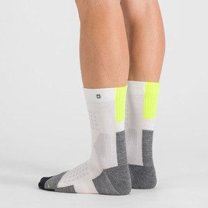 SPORTFUL Cyklistické ponožky klasické - APEX - bílá/žlutá S-M