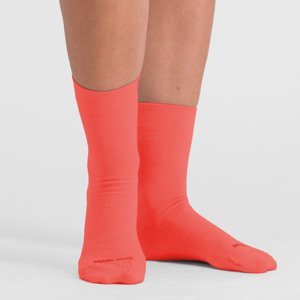 SPORTFUL Cyklistické ponožky klasické - MATCHY WOOL - červená L-XL