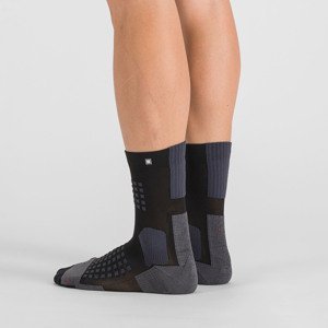 SPORTFUL Cyklistické ponožky klasické - APEX - černá/šedá L-XL